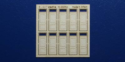 M 00-39c OO gauge kit of 10 single doors with square transom type 2